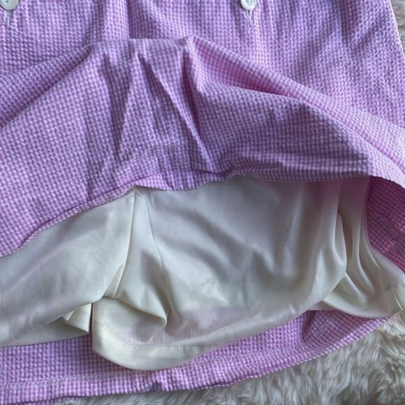 Cutter and Buck Pink Gingham Golf Skort - Picture 5 of 5